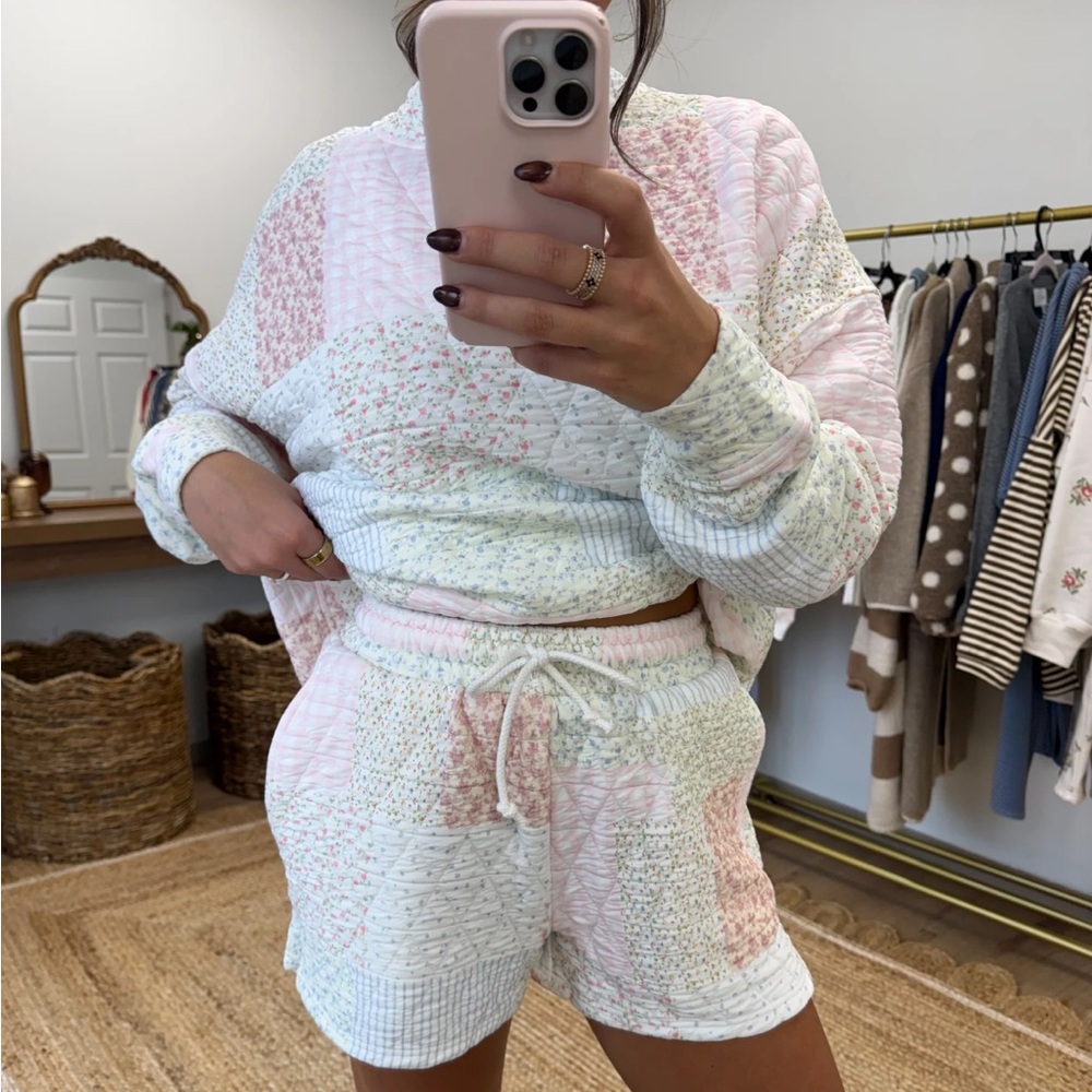 Altar'd State Pastel Patchwork Quilted Pullover S… - image 2